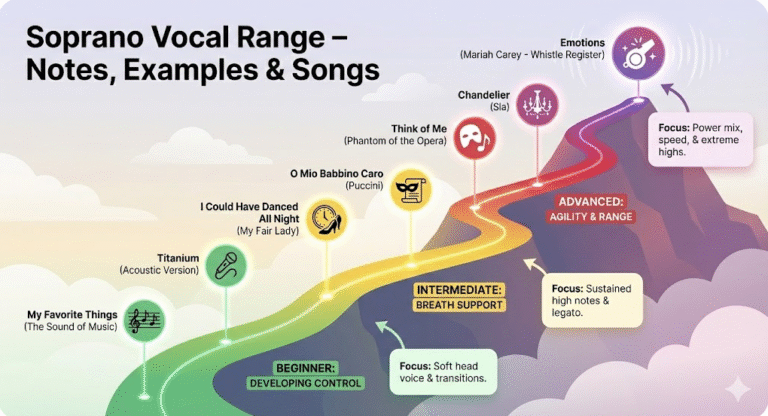 Notes In Singing Soprano Vocal Range: Notes, Chart, Songs & Famous Singers
