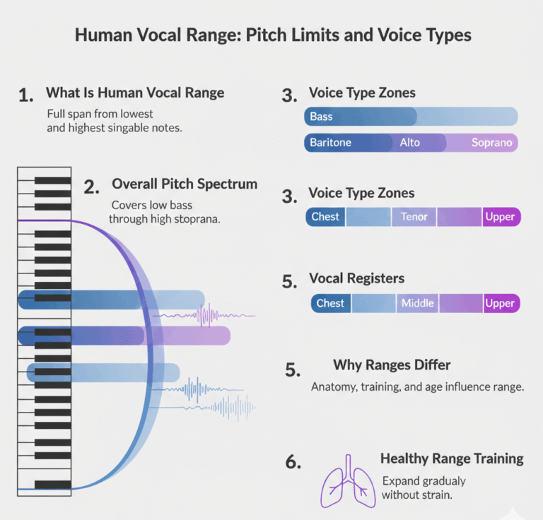 Human Vocal Range: Notes, Octaves, Voice Types & Charts